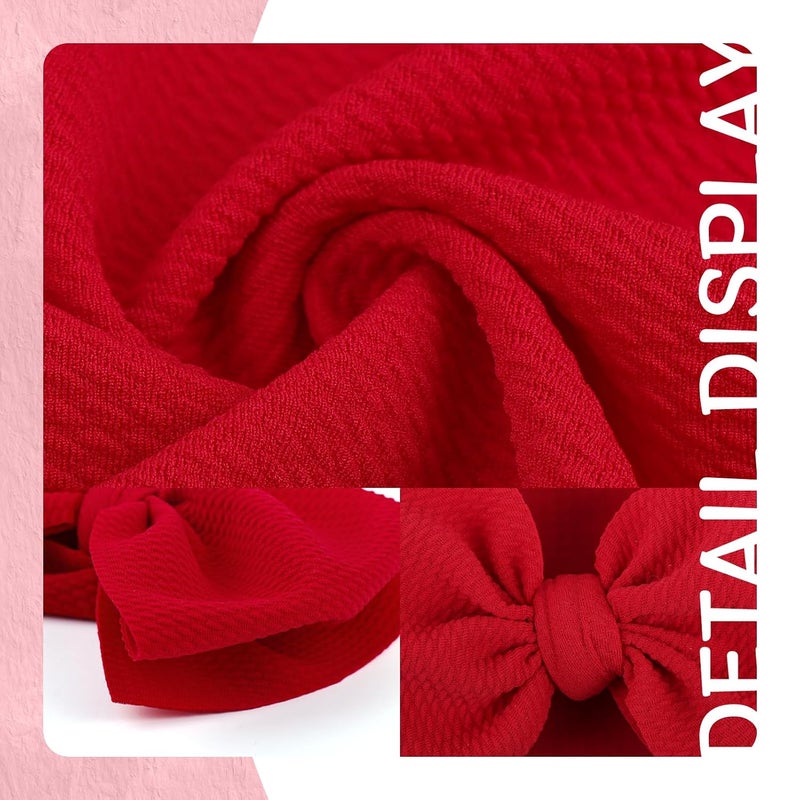 ONENINEDREAM Super Durable Soft Knot Headbands with Hair Bows Infant Toddlers Kids Hair Accessories Red Black Headband for Newborn Baby Girls - Image 5